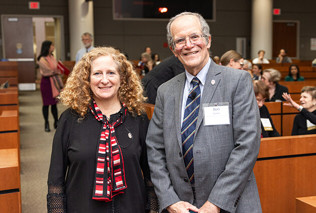 Chancellor Jennifer Mnookin and SMPH Dean Robert N. Golden