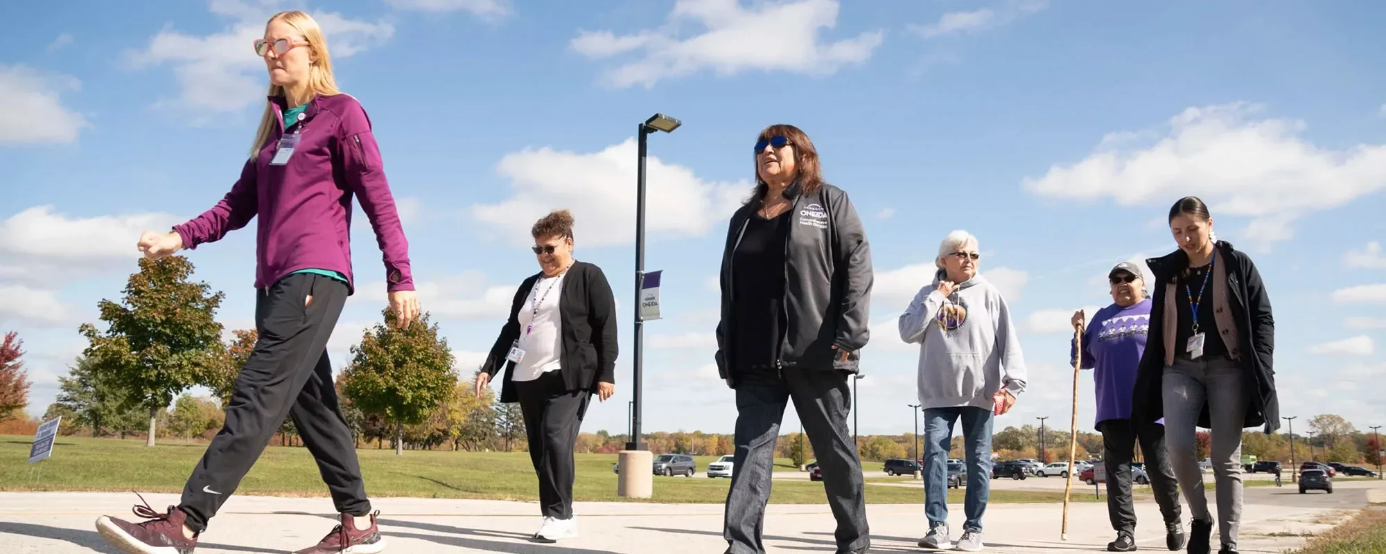 Oneida Stroke Prevention Program team walking outside